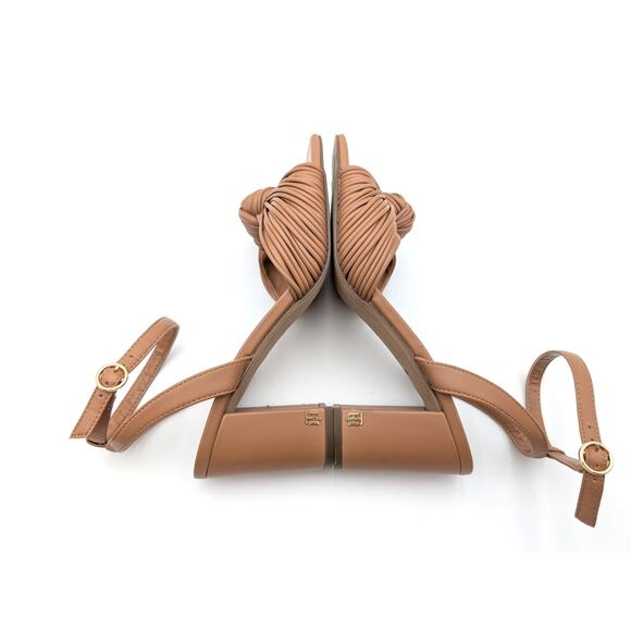 Tommy Hilfiger Sarifina Knot Block Heel Sandals Women's Brown Size US9.5M EU40 - Picture 9 of 14